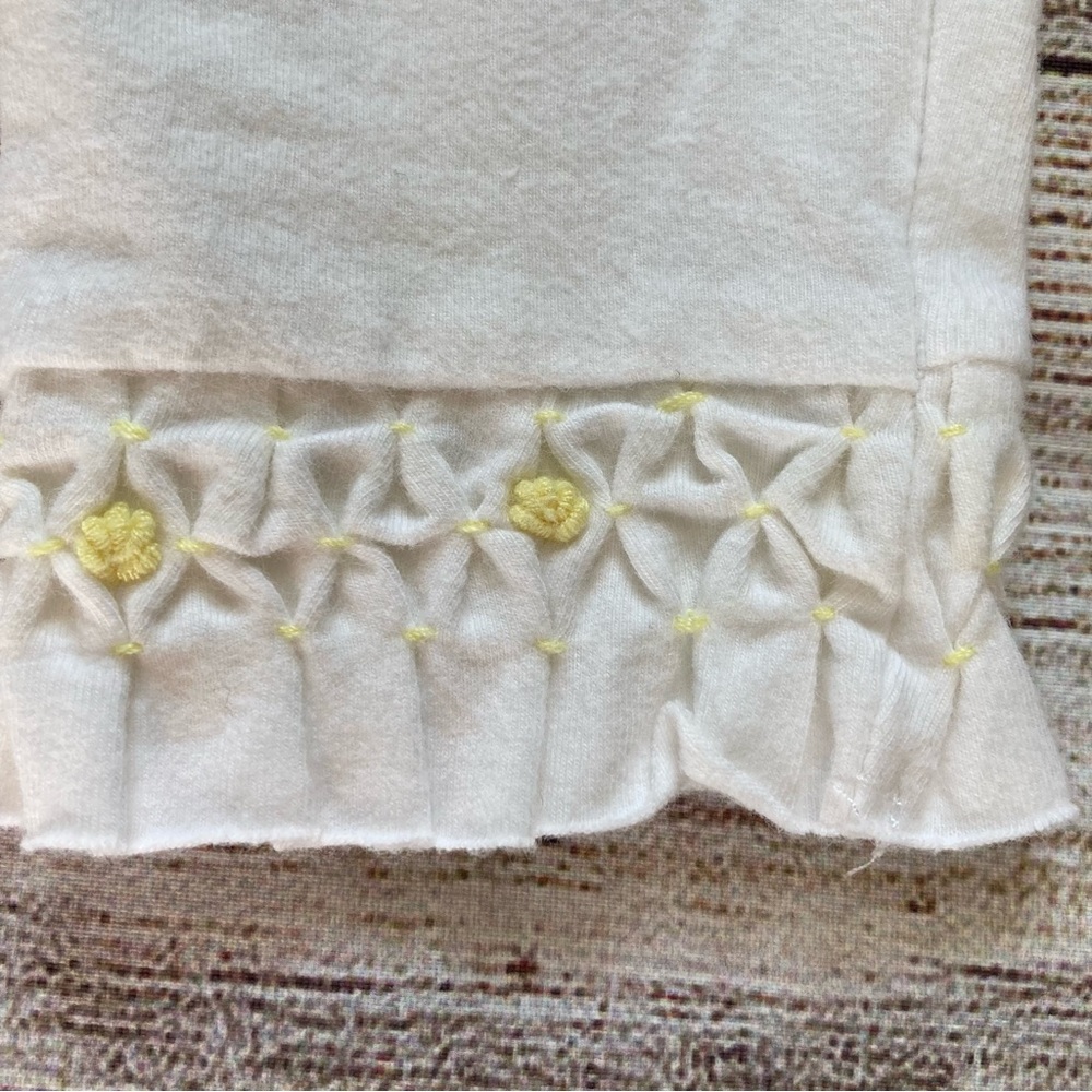 First Impressions 2 Piece Outfit Set Girls Size 12 mo Yellow White - Picture 3 of 6
